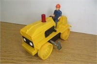 Vintage Marx wind up toy tractor 7"L