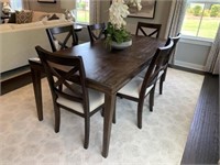 8PC DINING TABLE & LEAF W/CHAIRS