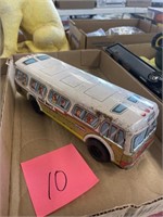 VINTAGE METAL BUS TOY