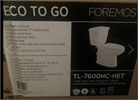 Foremost high efficiency elongated toilet
