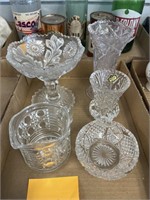 LOT OF CLEAR GLASS DISHES