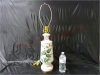 Vintage Hand Painted Table Lamp ~ 26"t ~ Powers On