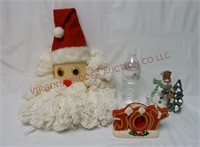 Christmas ~ Santa Face, Candle Holder & Figurine