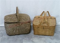 Vintage Picnic Basket & Rindge Pie Basket
