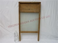 Vintage Glass & Wood Columbus Laundry Washboard