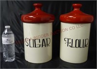 Holiday Designs Flour & Sugar Canisters ~ 13" tall