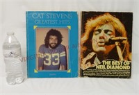 Vintage Cat Stevens & Neil Diamond Music Books