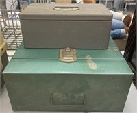 vintage tool boxes 12.5"×10" SWANCO 10.5"×6"