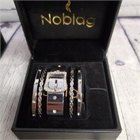 New Noblag Sterling Silver/Diamond Cuffed Bracelet