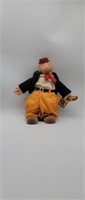 Vintage 1985 Wimpy Plush Doll With Cheeseburger