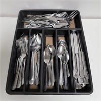 Misc Stainless Flatware With Tray