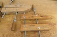 3 WoodeN Bar clamps