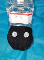 LARGE CUBIC ZIRCONIA SURGICAL STEEL POST 7
