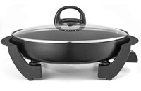 Bella 12 Round Nonstick Electric Sk Black