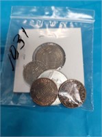 MISC COINS - DOUBLE HEADED QUARTER, PENNIES, NICKL