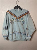 Vintage Native American All Over Print Sweatshirt