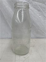 Genuine embossed Mobiloil quart oil bottle