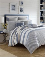$230 Nautica Fairwater King Comforter Set BlueIvog