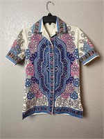 Vintage 1970s Button Up Blouse Shirt