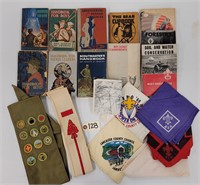 Lot of Boy Scout Handbooks & Merit Badge Sash
