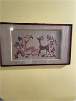 Mid Century MCM Vintage Deer Art