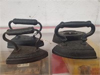 (4) Antique Cast Iron Irons