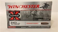20rds Winchester SuperX 243win 100gr Power-Point