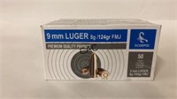 50rds Scorpio 9mm Luger 124gr FMJ
