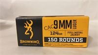 150rds Browning 9mm Luger 124gr FMJ