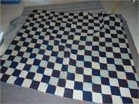 Antique Patch Quilt W/Flannel Backing