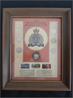 1973 Canadian RCMP Coins & Stamp Framed Set