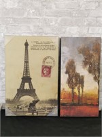 Canvas Prints - La Tour Eiffel + Signed Abstract