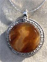 Antique.800 Silver Carnelian Pendant