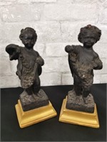 Vintage Borghese Italian Cherub Statues