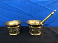 Brass Mortar and Pestle + Brass Mortar