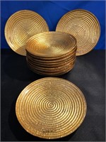 12 Gold Colour  Bowring Dishes