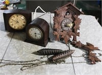 Trio of Vintage Clocks