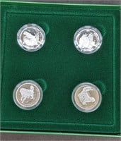 Canada's Best Friends 4 x Sterling Silver Coin Set