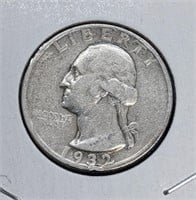 1932 United States Silver 25-Cent Quarter Coin