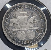 1893 United States Columbian Exposition Silver Hal