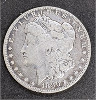 1880  -O United States Silver Morgan $1 Dollar Coi
