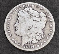 1904 -S United States Silver Morgan $1 Dollar Coin