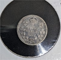 1911 Canadian Sterling Silver 5-Cent Coin