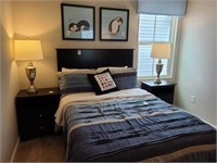 FULL HEADBOARD & NIGHTSTANDS