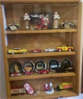 Wooden Display Box w/ Commemorative Coca-Cola Pcs.