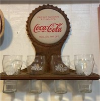 Coca-Cola Glasses & Holder
