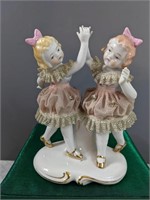 Dancing Girls Porcelain Figurine