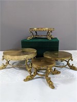 Brass Knick-Knack Display Stands