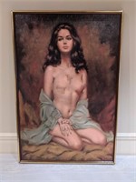 Vincent Vintage Nude Print on Canvas