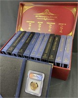 Box of ANACS Graded Presidential Dollars